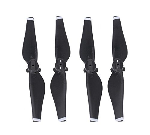 2Pairs dji Mavic Air Props Blade, CW CCW Hélice de Liberación Rápida Carbon Fibre Propeller Blades RC Drone Quadcopter Accesorio para Mavic Air(White Stripe)