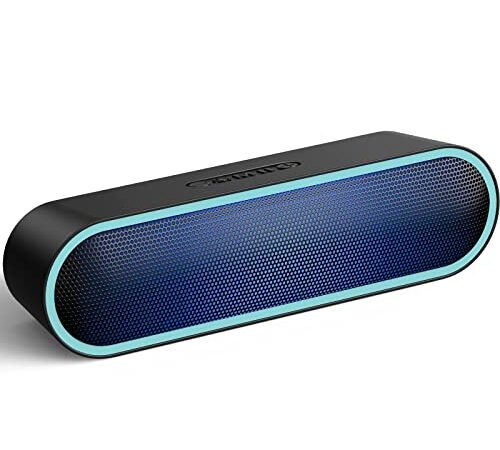 Altavoz Bluetooth Portátil con Luces LED Altavoz Inalámbrico Sonido Estéreo Bluetooth 5.0 Micrófono Manos Libres/Modo AUX