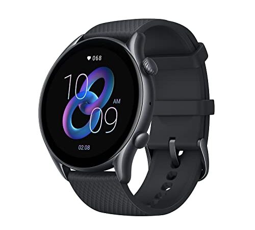 Amazfit GTR 3 Pro Smartwatch Deportivo Pantalla AMOLED de 1.45" Frecuencia Cardíaca Sueño Estrés Monitorización de SpO2 150+ Modo- Deportivo GPS Bluetooth Llamadas Control de Música Alexa Negro