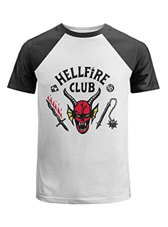 DANGANCOS Camiseta para cosplay de Stranger Things 4 Hellfire, manga corta, ajustada, para verano, moderna, Halloween, carnaval, unisex, Negro , S