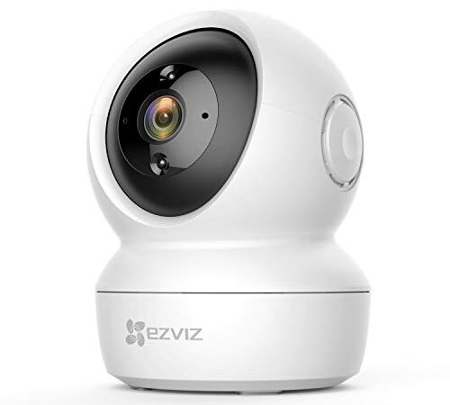 EZVIZ Cámara Vigilancia WiFi Interior 360º, Camara Vigilancia Bebe 1080P, Visión Nocturna, Audio Bidireccional, Detección de Movimiento, Control Remoto, Compatible con Alexa, Andriod/iOS, Modelo C6N