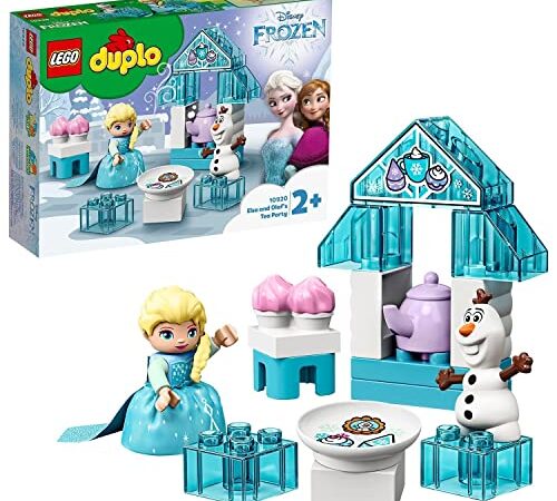 LEGO 10920 Duplo Disney Fiesta de Té de Elsa y Olaf, Casa de Juguete para Niñas y Niños de 2 Años o Más, Set de Construcción con Mini Muñeca