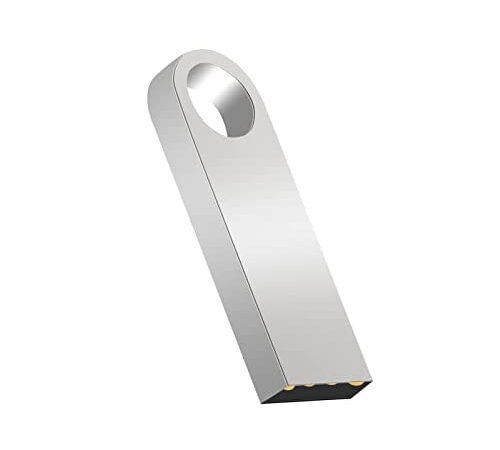 Memoria USB 256GB, Flash Drive 256GB Impermeable Pen Drive USB 2.0 Metal Portátil Memory Stick Disco Duro Externo para PC, Tabletas ect Almacenamiento de Datos (Plata)