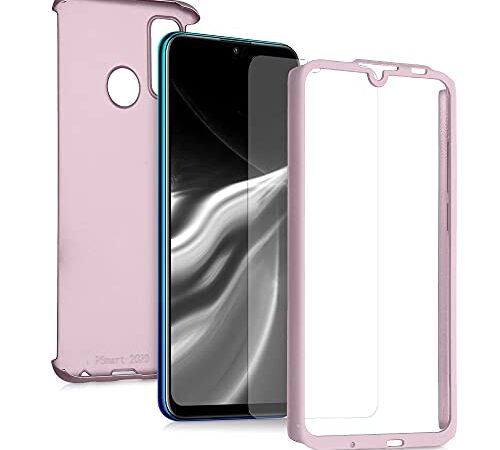 kwmobile Carcasa Compatible con Huawei P Smart (2020) - Funda Protectora con Protector de Pantalla - Cover con Protector Duro