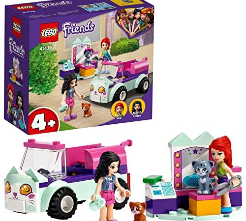 LEGO Friends 41439 Peluquería Felina MóvilCoche de Juguete para Niños y Niñas de 4 años con Gatitos y Mini Muñecas