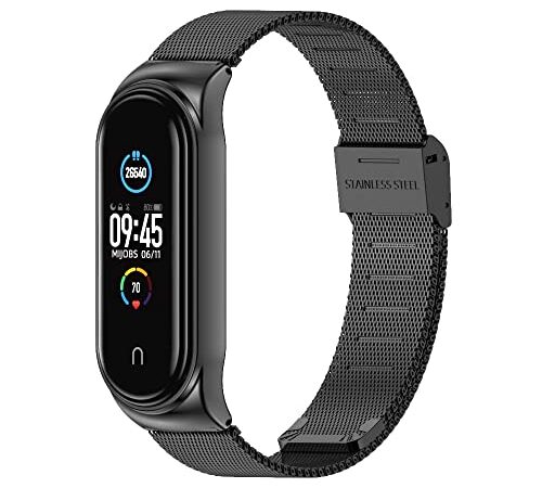 MIJOBS Correa para Xiaomi Mi Band 7 Mi Band 6 Mi Band 5 Correa de reemplazo transpirable para Banda 4 / Mi Band 3 Smart Band Correa de reloj Pulsera para mujeres Hombres