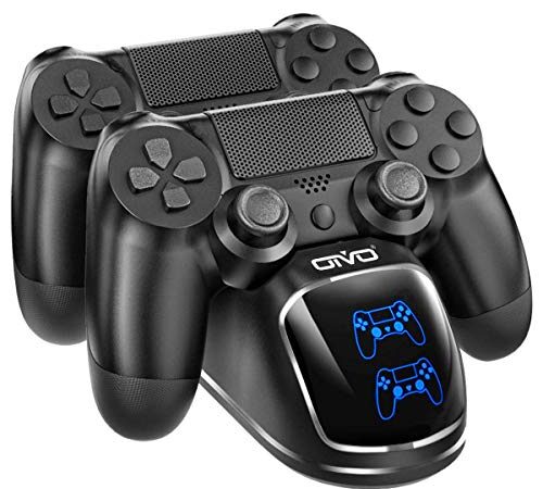 OIVO Cargador Mando PS4, Estación Carga Mando PS4 Chip de Carga actualizado de 1.8 Horas, Base de Carga Mando PS4, Estación de Carga del Mando para Sony Playstation 4