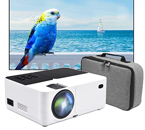 Proyector Cine Casa Full HD 1080P - Mini Proyector Portátil 7500 Lúmenes - 4K Vídeo Proyector Compatible con Smartphone/PC/Laptop, para Cine en Casa y Películas al Aire Libre