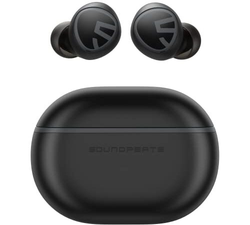 SoundPEATS Mini Auriculares Inalámbricos Auriculares Bluetooth 5.2 Auriculares Estéreo In-Ear con AI Speech Cancelación de Ruido para Llamadas, Control Táctil, Total 20 Horas, Modo Twin / Mono