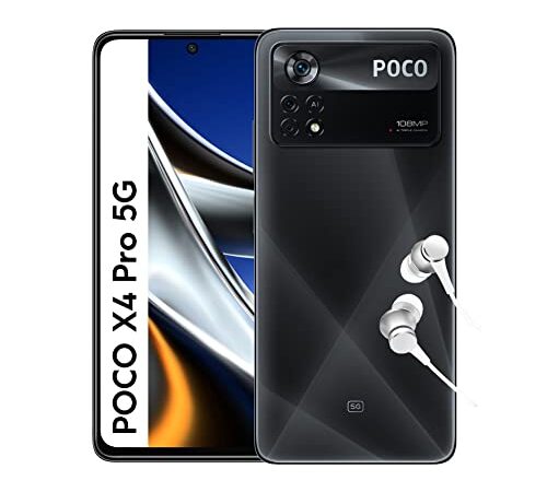 POCO X4 Pro 5G - Smartphone 6+128GB, Pantalla de 6.67” 120Hz AMOLED DotDisplay, Snapdragon 695, Triple Cámara de 108MP, 5000mAh, Laser Black (Versión ES + 3 años de garantía) con Alexa manos libres