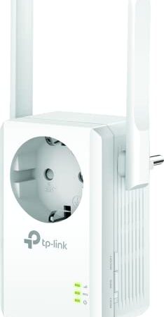 TP-Link TL-WA860RE - Repetidor de red Wifi extensor amplificador de cobertura (Puerto Ethernet, 10/100 mbps, con enchufe, 300 Mbps, 2 antenas), Color Blanco