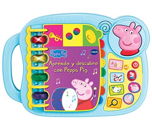 VTECH- Aprendo y Descubro con Peppa Pig Libro Infantil Que Enseña El Abecedario y Nuevas Palas, Multicolor, Talla Única (3480-518022) , color/modelo surtido