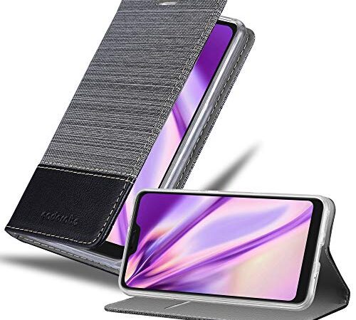 Cadorabo Funda Libro para Xiaomi Mi A2 Lite/RedMi 6 Pro en Gris Negro - Cubierta Proteccíon con Cierre Magnético, Tarjetero y Función de Suporte - Etui Case Cover Carcasa