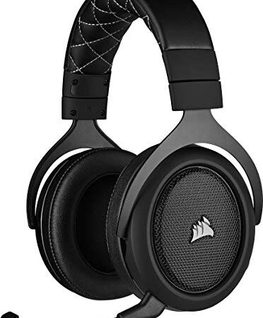 Corsair HS70 PRO WIRELESS SE, Auriculares Para Juegos (7.1 Sonido Envolvente, Inalámbrico De 2.4 GHz De Baja Latencia, Unidireccional Micrófono, Compatible Con PC, PS4), Negro