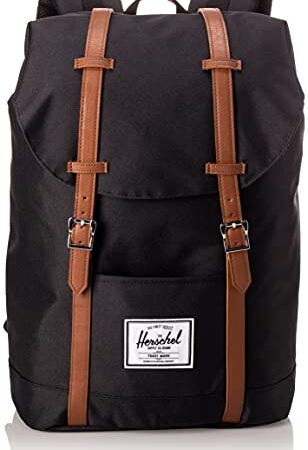 Herschel Retreat Classics Rucksack Unisex, Schwarz/Tan, Einheitsgröße 10066-00001-OS