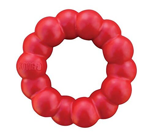 KONG - Ring - Juguete mordedor para Perro de Caucho Resistente - para Perros Medianos/Grandes