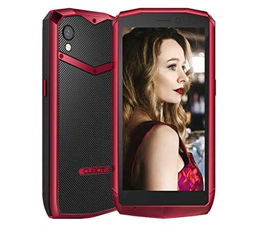 Mini Smartphone Android 11, CUBOT Pocket 2022 Mobile Phone 4G con Pantalla de 4 Pulgadas, 4GB RAM+64GB ROM, Batería 3000mAh, Cámaras 16MP+ 5MP, 2 Tarjetas Nano SIM, Face ID NFC, 128g Rojo