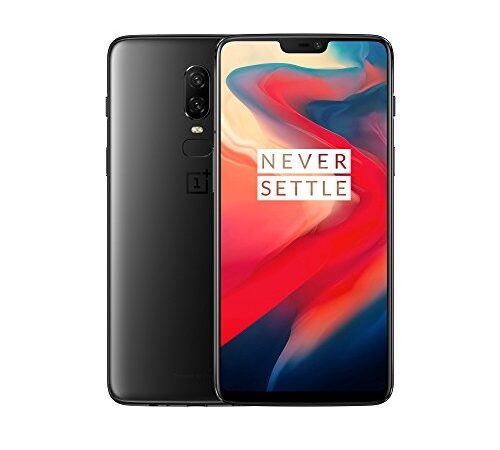 OnePlus 6 - Smartphone de 6.28" (Pantalla AMOLED 19:9 FullHD, cámara dual 16+20MP, 8GB de RAM, hasta 128GB de memoria, Qualcomm Snapgradon 845), Color Negro