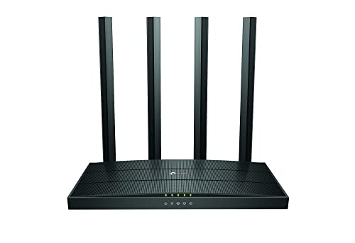 TP-Link Archer C6 - AC1200 Router WIFi, Doble Banda (5GHz/2.4GHz), 5xPuertos Gigabit, 4xAntenas Externas, MU-MIMO, WPA3, Modo Punto de Acceso, Tecnología OneMesh, Color Negro