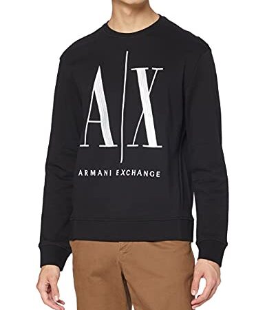 Armani Exchange Icon Sweat Sudadera para Hombre, Negro (Black 1200), M