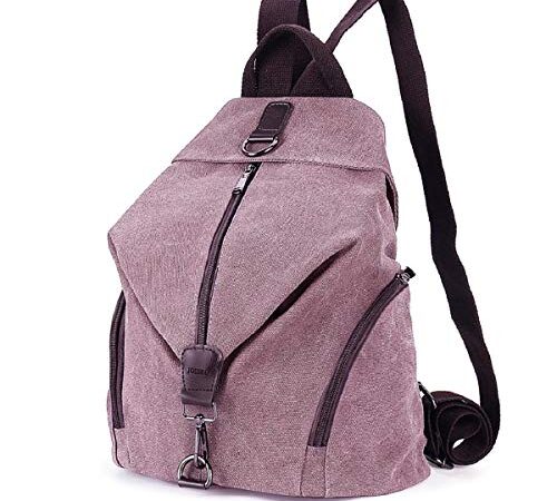 Bolso Mochila Mujer Casual Pequeña Mochilas Mujer Antirrobo, JOSEKO Señoras Bolsa de Viaje Bolsa de Escuela Bolsa Vintage Bolsa de Gran Capacidad Informal para Viajes Senderismo Regalo Mujer