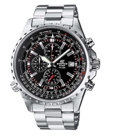 Casio EDIFICE Reloj en caja sólida, 10 BAR, Negro, para Hombre, con Correa de Acero inoxidable, EF-527D-1AVEF