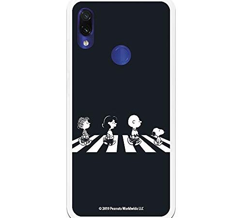 Funda para Xiaomi Redmi Note 7-Note 7 Pro Oficial de Snoopy Personajes Beatles para Proteger tu móvil. Carcasa para Xiaomi de Silicona Flexible con Licencia Oficial de Peanuts.