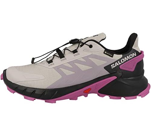 SALOMON Shoes Supercross 4 GTX W, Zapatillas de Running Mujer, Ashes of Roses/Black/Very Berry, 40 EU