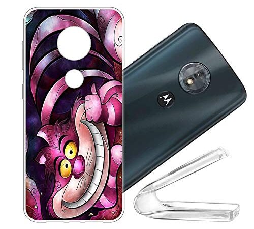 vingarshern Funda para Motorola Moto G6 Play Carcasa Silicona Suave,TPU Gel Cover Protector,Ultra Fina Anti-Choque Estuches Cubierta Case Motorola Moto G6 Play Funda Protectora,Cheshire Cat 01