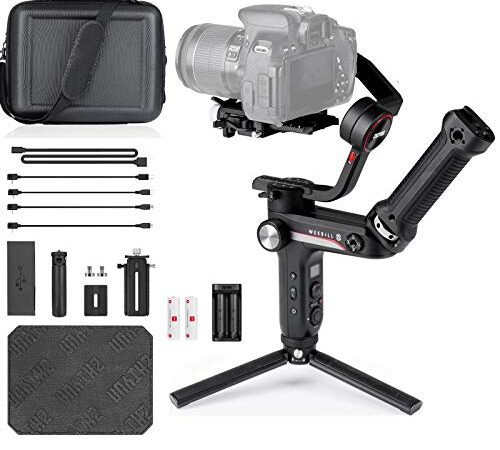 Zhiyun Weebill S Gimbal con mango extra agarre y bolsa de transporte, estabilizador de 3 ejes para DSLR y cámara sin espejo