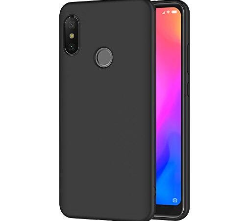 AICEK Funda Xiaomi Mi A2 Lite, Negro Silicona Fundas para Xiaomi Mi A2 Lite Carcasa Xiaomi Mi A2 Lite Negro Silicona Funda Case (5,84 Pulgadas)