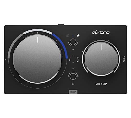 ASTRO Gaming MixAmp Pro TR amplificador para cascos, 4a gen, Dolby Audio, tarjeta de sonido USB, conexión digital para PS5, PS4, PC, Mac, Nintendo Switch - Negro/Azul