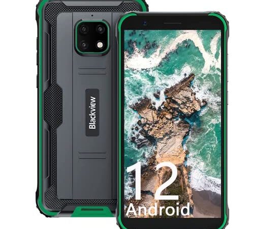 Blackview Móvil Resistente, BV4900 Pro 4G IP68 Smartphone Todoterreno 4+64GB Octa-Core 5580 mAh 5,7" HD+ Triple Cámara 13MP Android 12 Telefono Movil Robusto NFC/Face ID/GPS