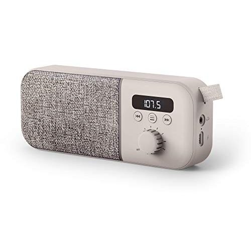 Energy Sistem Fabric Box Radio Altavoz portátil Cream (FM Radio, 1200 mAh Battery, 3 W, PLL Tuner, Audio-out) Beig