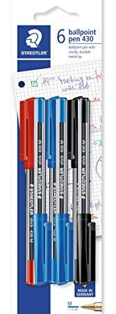 STAEDTLER 430MSBK6D - Pack de 6 bolígrafos