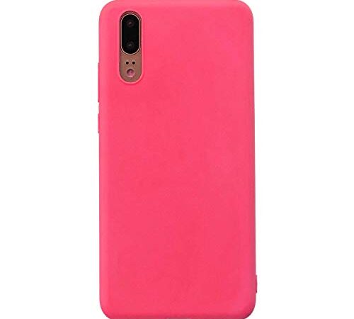 cuzz Funda para Huawei P20 Pro+{Protector de Pantalla de Vidrio Templado} Carcasa Silicona Suave Gel Rasguño y Resistente Teléfono Móvil Cover-Rojo