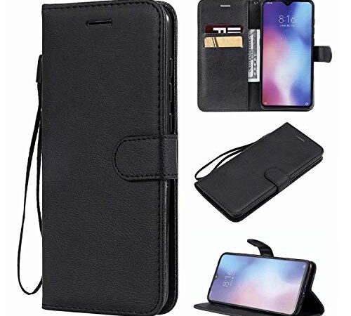 Kejiali Funda One Plus 7 / One Plus 6T - PU Cuero Billetera Clamshell Carcasa Cover para One Plus 7 / One Plus 6T - KT83 / Negro