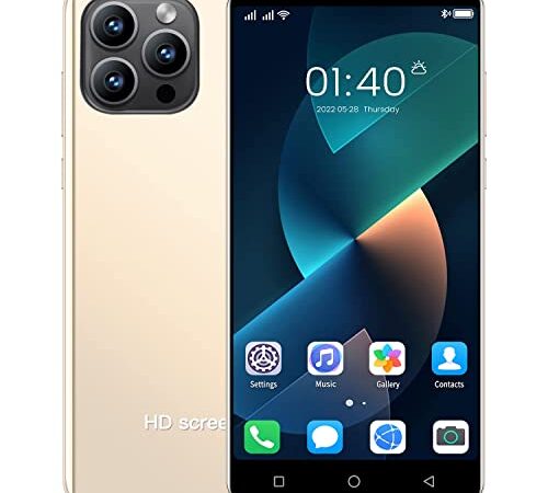 MsMga Smartphone, 4.7" IPS Display, Android Mobile Phone, 4GB ROM (UP To 32GB), Dual SIM, Dual Camera, Cheap 3G Cellphone (i13mini-Gold)