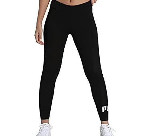 PUMA ESS Logo Leggings Mallas Deporte, Mujer, Puma Black, M