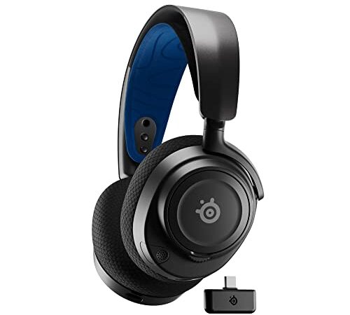 SteelSeries Arctis Nova 7P - Auriculares inalámbricos multisistema para juegos y móviles - Sistema acústico Nova - 2,4GHz y Bluetooth simultáneo - Batería de 38 horas - USB-C - PlayStation, PC, Switch