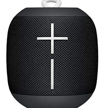 Ultimate Ears Wonderboom Altavoz Portátil Inalámbrico Bluetooth, Sonido Envolvente de 360°, Impermeable, Conexión de 2 Altavoces para Sonido Potente, Batería de 10 h, color Negro