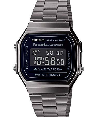 Casio Reloj Digital para Hombre de Cuarzo japonés con Correa en Acero Inoxidable A168WEGG-1BEF