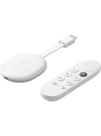 Chromecast con Google TV (HD) Nieve - Su Entretenimiento en Streaming en su televisor con Control Remoto de Voz – Vea películas y Series en HD