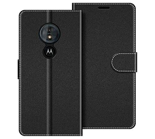 COODIO Funda Motorola Moto G6 Play con Tapa, Funda Movil Motorola Moto G6 Play, Funda Libro Motorola Moto G6 Play Carcasa Magnético Funda para Motorola Moto G6 Play, Negro