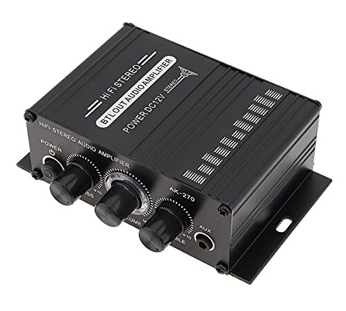 ePathChina Amplificador de potencia Audio Karaoke Home Theater Amplifier 2 Canales Clase D Amplificador USB/SD Entrada AUX