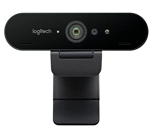 Logitech Brio Ultra HD Pro Business Webcam Cámara web 4K Premium con HDR y Windows, 13 megapíxeles, transmisión ultrarrápida de 1080p/60 fps, campo de visión ajustable, zoom 5X, Color Negro