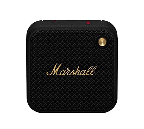 Marshall Willen Altavoces inalámbricos Bluetooth 15 Horas de reproducción IP67 Carga rápida a Prueba de Agua Apilable - Negro