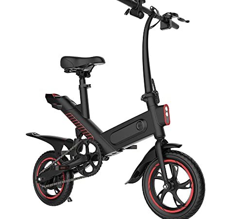 SHIZHUNIAO 14'' Bicicleta Electrica Plegable, Bici Electrica con Batería Extraíble de 36V 10.4Ah, Welocidad Máxima 25 km/h Bici Electrica, Alcance hasta 35-45 km, Ebike Hombres Mujeres