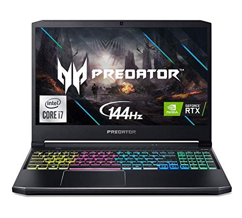 Acer Predator Helios 300 Gaming Laptop, Intel i7-10750H, NVIDIA GeForce RTX 3060 6GB, 15.6" FHD 144Hz 3ms IPS Display, 16GB DDR4, 512GB NVMe SSD, WiFi 6, American English Backlit Keyboard