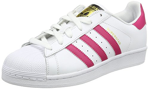 adidas Superstar, Zapatillas de Deporte Unisex Adulto, Blanco Fucsia, 36 2/3 EU